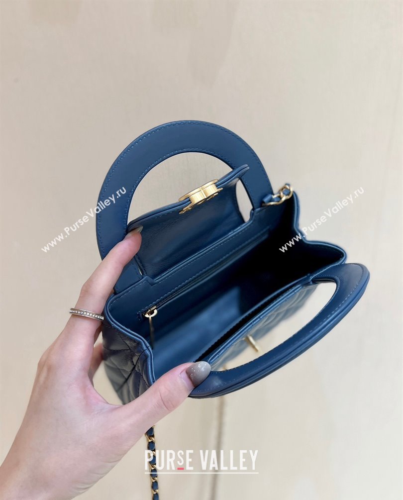 Chanel Shiny Aged Calfskin Mini Shopping Bag AS4416 Blue 2023 (ORIGINAL QUALITY) (shunyang-23101013)