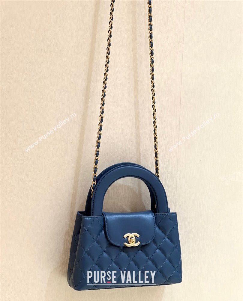 Chanel Shiny Aged Calfskin Mini Shopping Bag AS4416 Blue 2023 (ORIGINAL QUALITY) (shunyang-23101013)