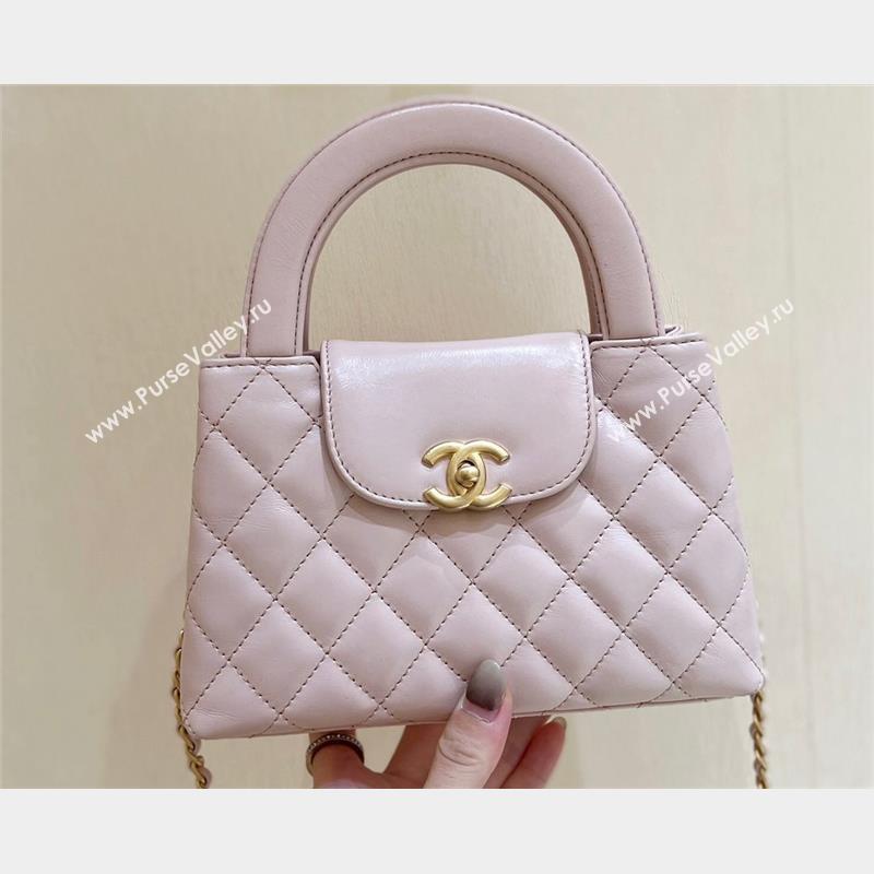 Chanel Shiny Aged Calfskin Mini Shopping Bag AS4416 Light Pink 2023 (ORIGINAL QUALITY) (shunyang-23101011)