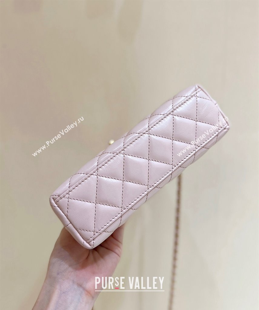 Chanel Shiny Aged Calfskin Mini Shopping Bag AS4416 Light Pink 2023 (ORIGINAL QUALITY) (shunyang-23101011)