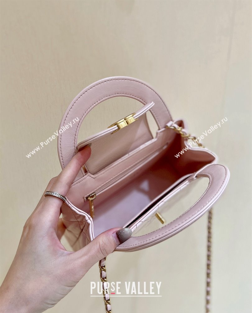 Chanel Shiny Aged Calfskin Mini Shopping Bag AS4416 Light Pink 2023 (ORIGINAL QUALITY) (shunyang-23101011)