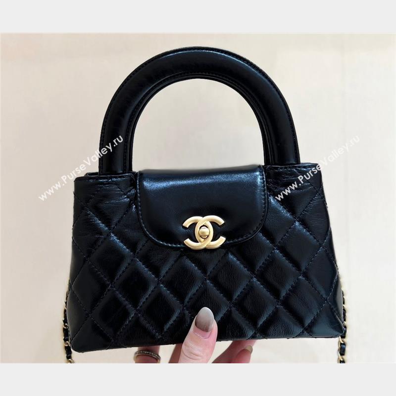 Chanel Shiny Aged Calfskin Mini Shopping Bag AS4416 Black 2023 (ORIGINAL QUALITY) (shunyang-23101010)