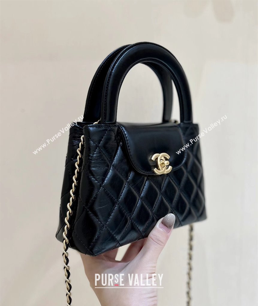 Chanel Shiny Aged Calfskin Mini Shopping Bag AS4416 Black 2023 (ORIGINAL QUALITY) (shunyang-23101010)