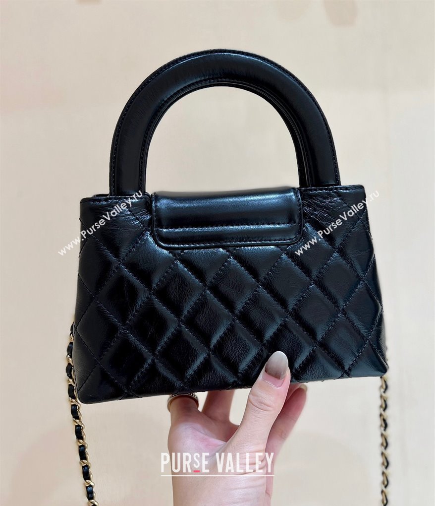 Chanel Shiny Aged Calfskin Mini Shopping Bag AS4416 Black 2023 (ORIGINAL QUALITY) (shunyang-23101010)