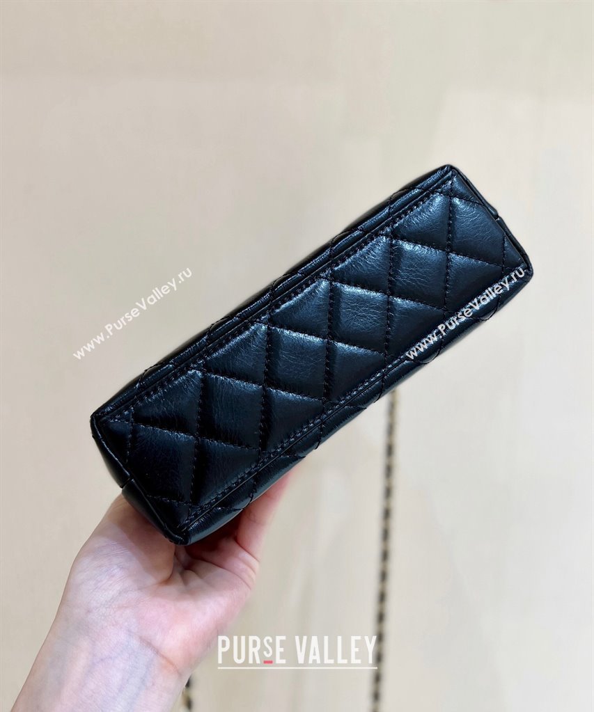 Chanel Shiny Aged Calfskin Mini Shopping Bag AS4416 Black 2023 (ORIGINAL QUALITY) (shunyang-23101010)