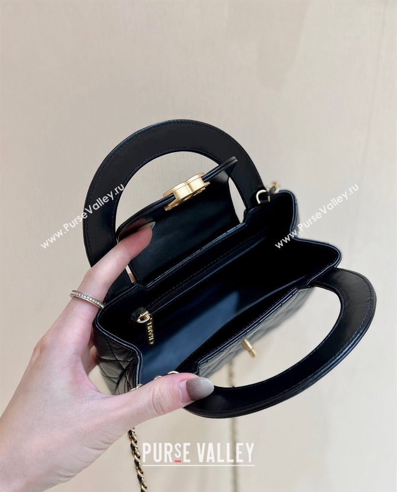 Chanel Shiny Aged Calfskin Mini Shopping Bag AS4416 Black 2023 (ORIGINAL QUALITY) (shunyang-23101010)