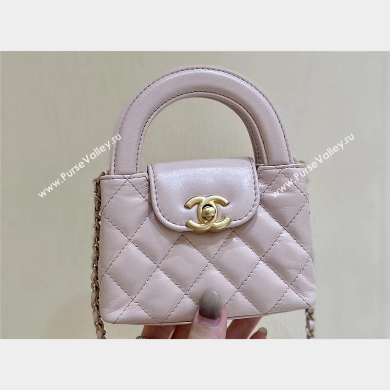 Chanel Shiny Aged Calfskin Clutch with Chain Bag AP3435 Light Pink 2023 (ORIGINAL QUALITY) (shunyang-23101016)