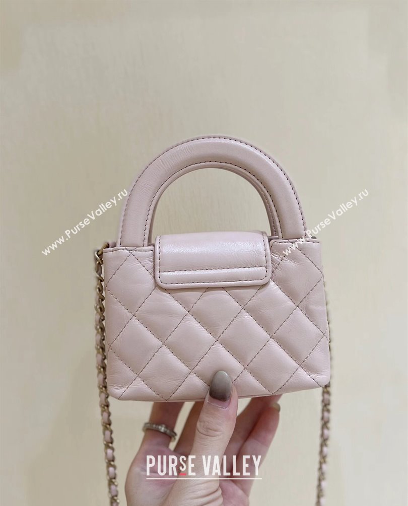 Chanel Shiny Aged Calfskin Clutch with Chain Bag AP3435 Light Pink 2023 (ORIGINAL QUALITY) (shunyang-23101016)