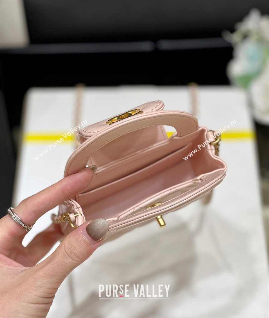 Chanel Shiny Aged Calfskin Clutch with Chain Bag AP3435 Light Pink 2023 (ORIGINAL QUALITY) (shunyang-23101016)