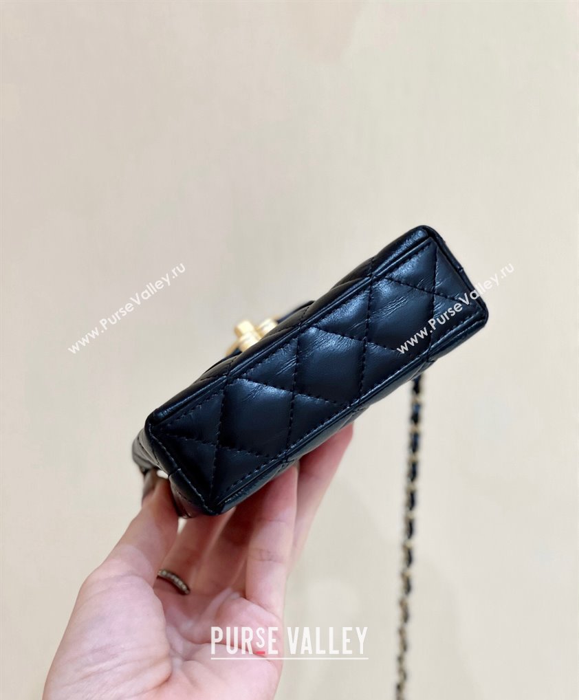 Chanel Shiny Aged Calfskin Clutch with Chain Bag AP3435 Black 2023 (ORIGINAL QUALITY) (shunyang-23101014)