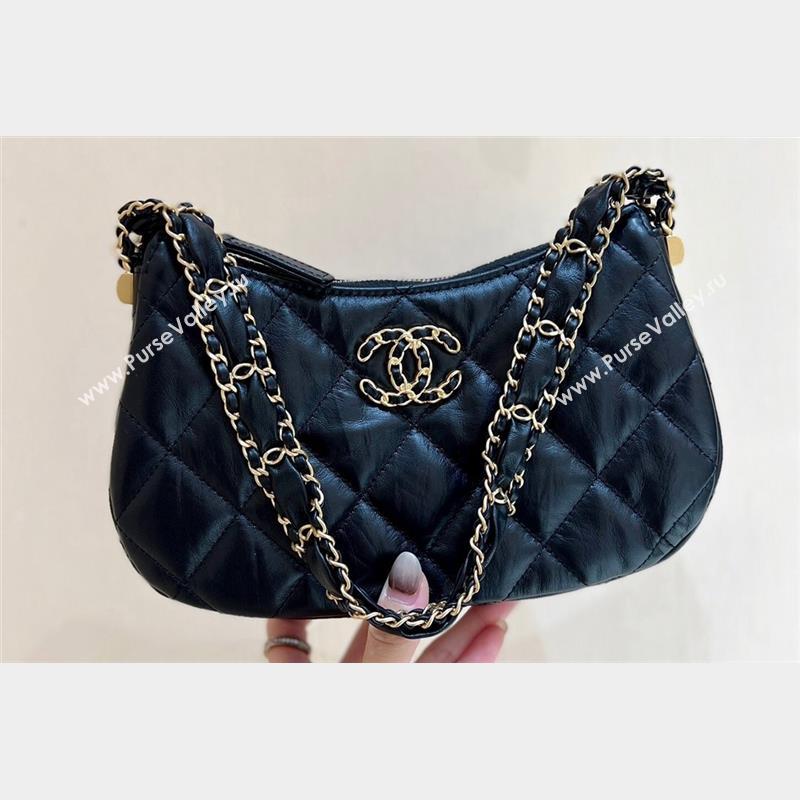 Chanel Calfskin Mini Hobo Bag AP3647 Black 2023 (ORIGINAL QUALITY) (shunyang-23101019)