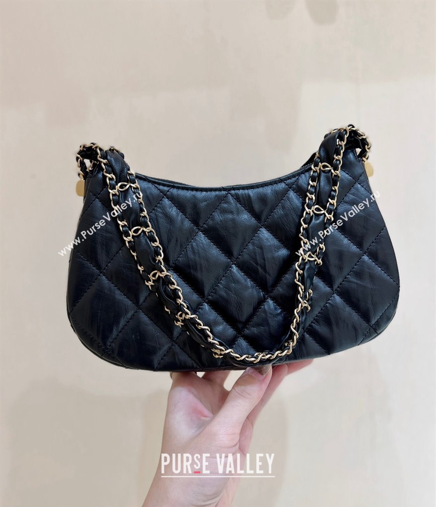 Chanel Calfskin Mini Hobo Bag AP3647 Black 2023 (ORIGINAL QUALITY) (shunyang-23101019)