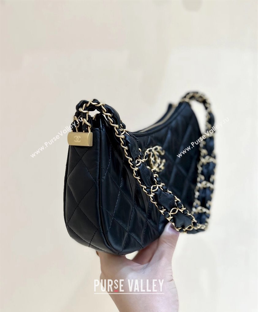 Chanel Calfskin Small Hobo Bag AS4422 Black 2023 (ORIGINAL QUALITY) (shunyang-23101018)