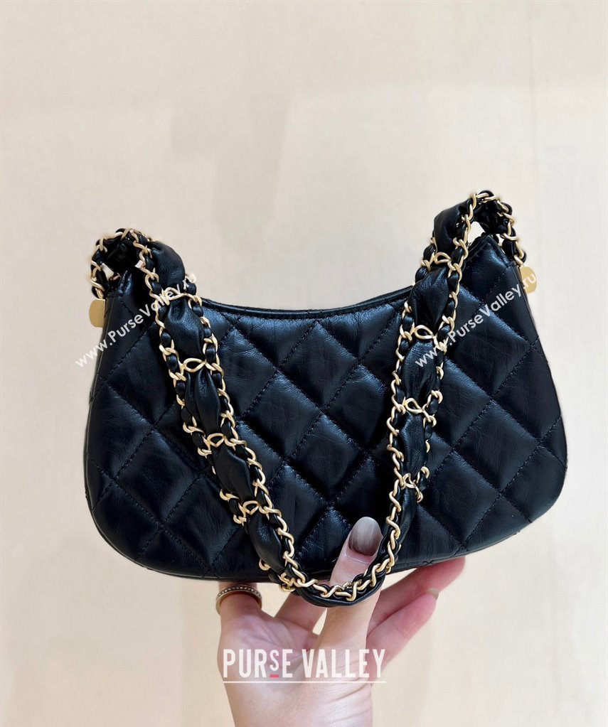 Chanel Calfskin Small Hobo Bag AS4422 Black 2023 (ORIGINAL QUALITY) (shunyang-23101018)