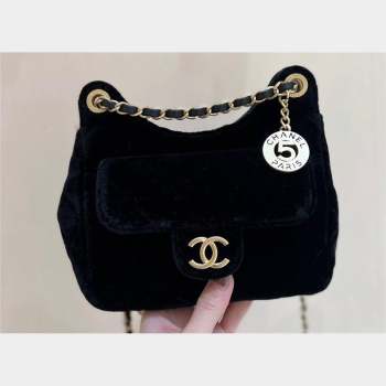 Chanel Velvet Small Hobo Bag AS4323 Black 2023 (ORIGINAL QUALITY) (shunyang-23101020)