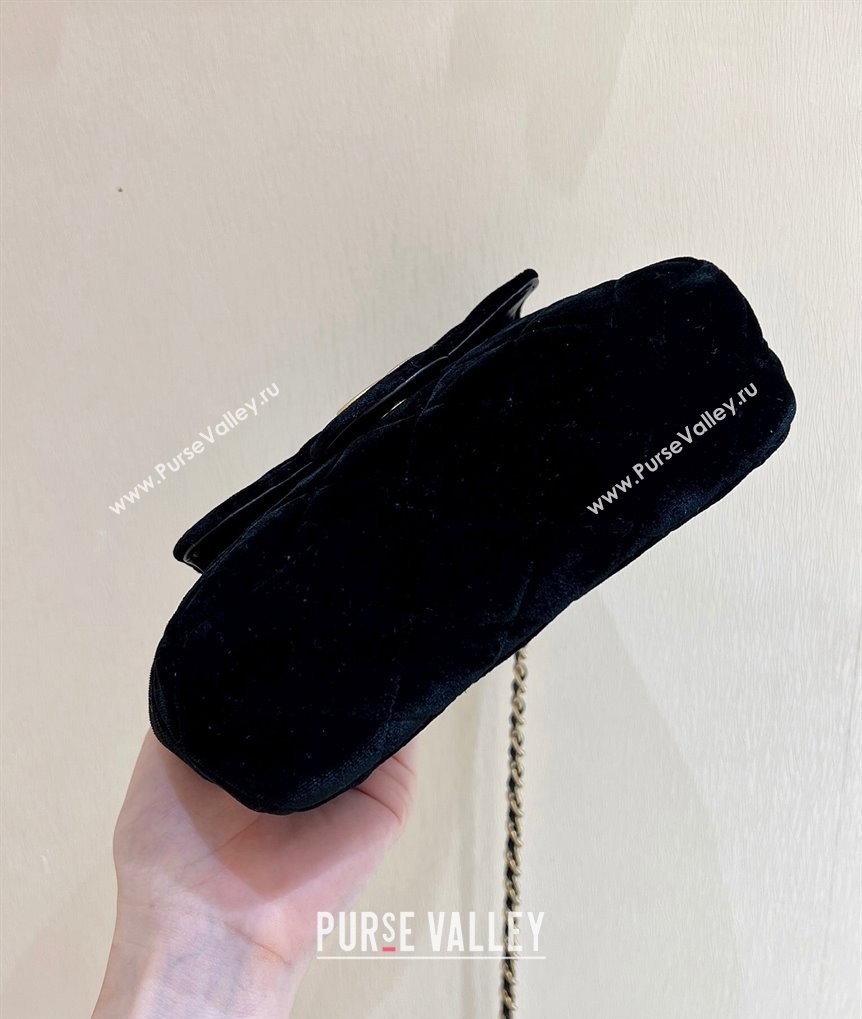 Chanel Velvet Small Hobo Bag AS4323 Black 2023 (ORIGINAL QUALITY) (shunyang-23101020)