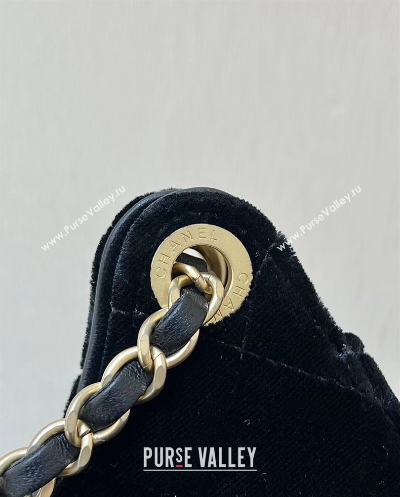 Chanel Velvet Small Hobo Bag AS4323 Black 2023 (ORIGINAL QUALITY) (shunyang-23101020)