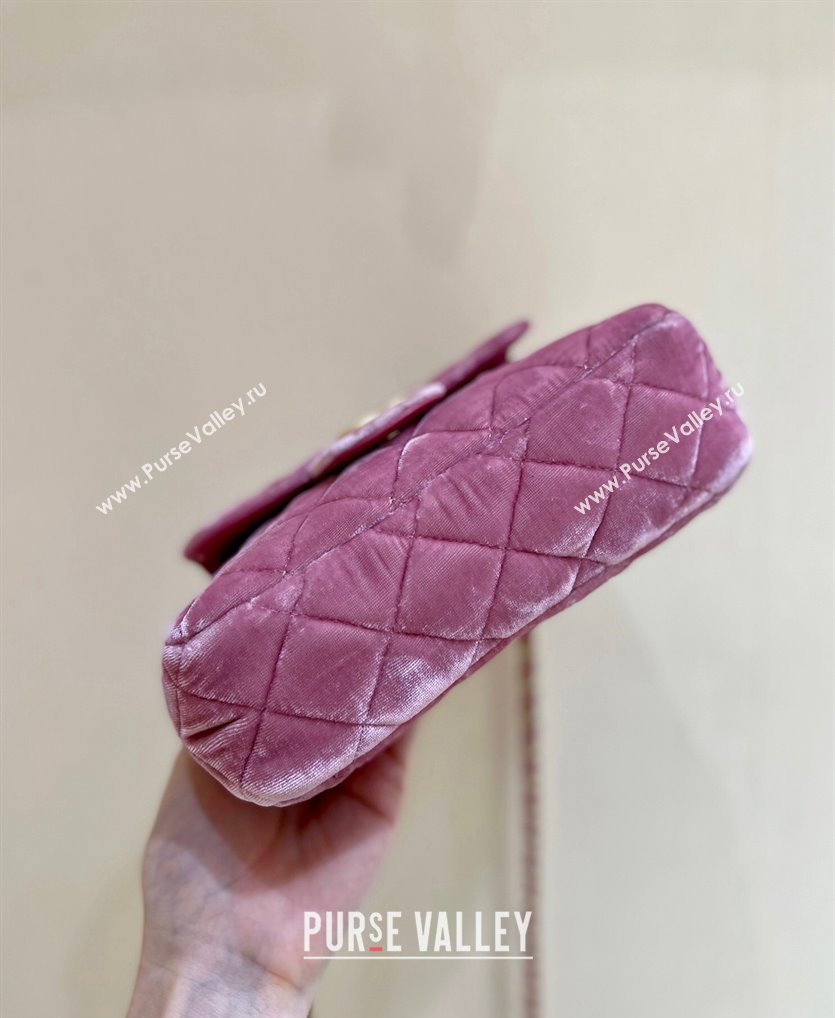 Chanel Velvet Small Hobo Bag AS4323 Pink 2023 (ORIGINAL QUALITY) (shunyang-23101021)