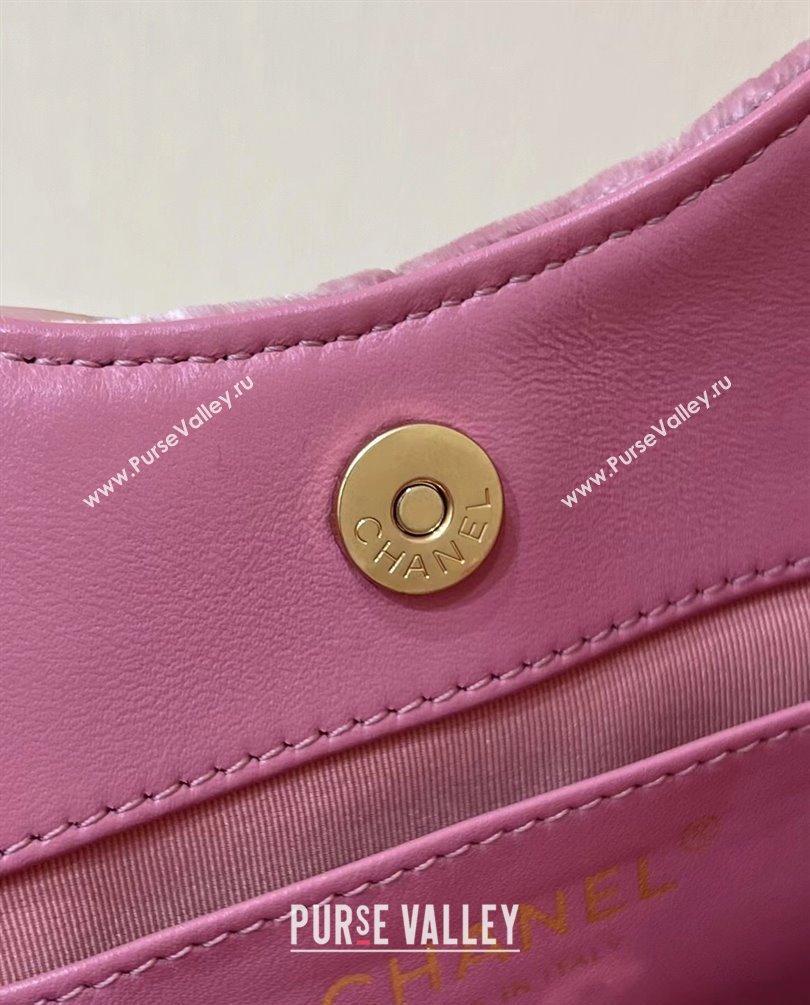Chanel Velvet Small Hobo Bag AS4323 Pink 2023 (ORIGINAL QUALITY) (shunyang-23101021)