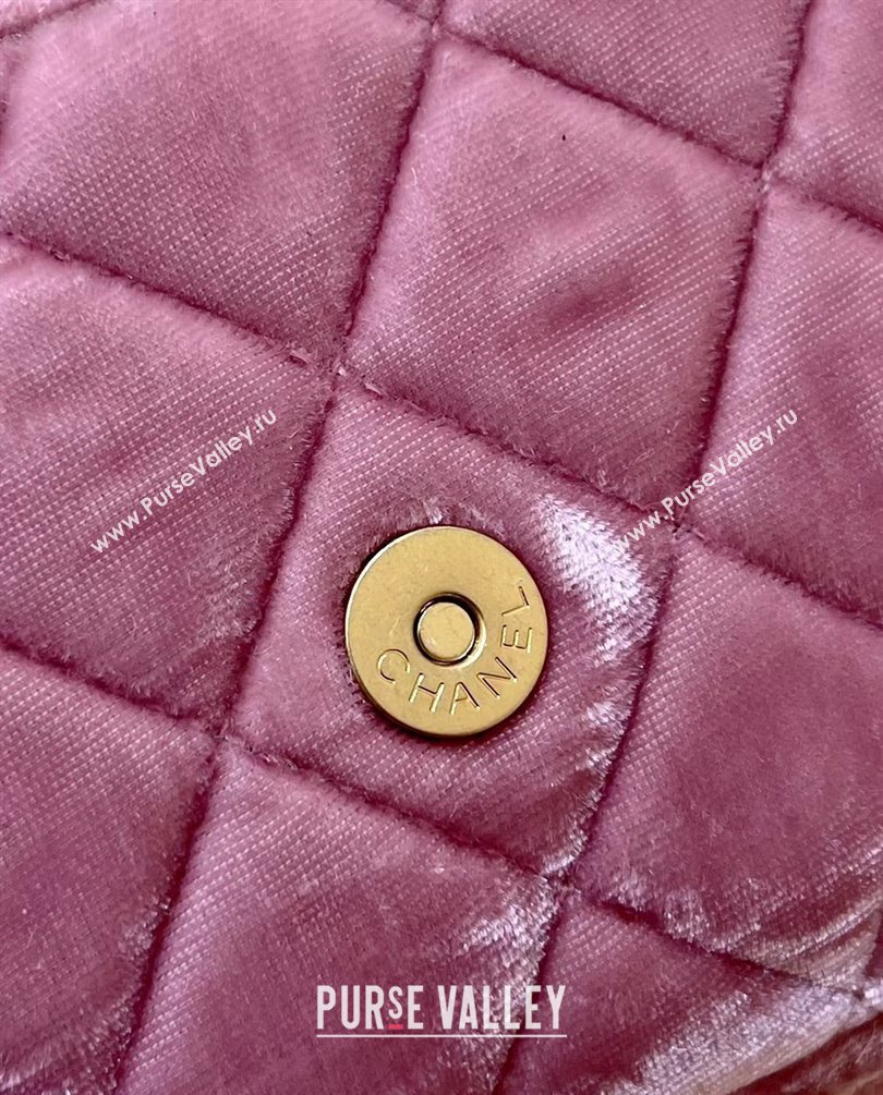 Chanel Velvet Small Hobo Bag AS4323 Pink 2023 (ORIGINAL QUALITY) (shunyang-23101021)