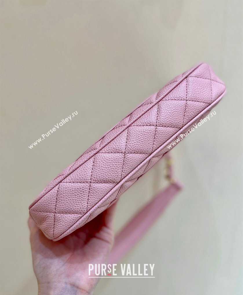 Chanel Grained Calfskin Quilting Vintage Hobo Bag 50920 Pink 2023 (ORIGINAL QUALITY) (shunyang-23101023)