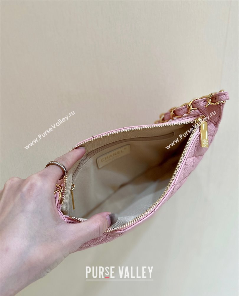 Chanel Grained Calfskin Quilting Vintage Hobo Bag 50920 Pink 2023 (ORIGINAL QUALITY) (shunyang-23101023)