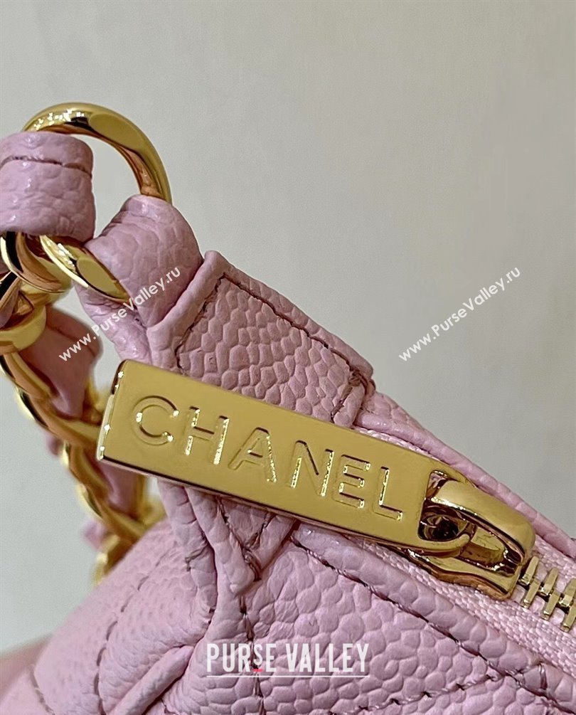 Chanel Grained Calfskin Quilting Vintage Hobo Bag 50920 Pink 2023 (ORIGINAL QUALITY) (shunyang-23101023)