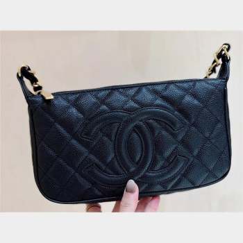 Chanel Grained Calfskin Quilting Vintage Hobo Bag 50920 Black 2023 (ORIGINAL QUALITY) (shunyang-23101022)