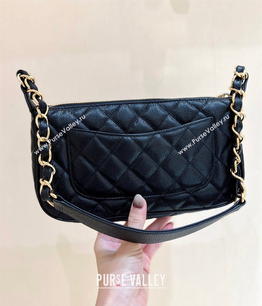 Chanel Grained Calfskin Quilting Vintage Hobo Bag 50920 Black 2023 (ORIGINAL QUALITY) (shunyang-23101022)