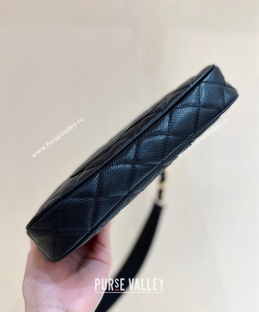 Chanel Grained Calfskin Quilting Vintage Hobo Bag 50920 Black 2023 (ORIGINAL QUALITY) (shunyang-23101022)