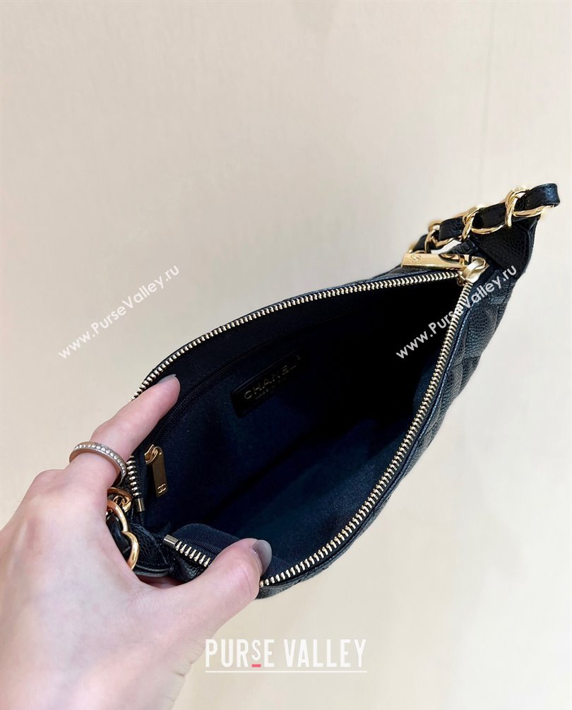 Chanel Grained Calfskin Quilting Vintage Hobo Bag 50920 Black 2023 (ORIGINAL QUALITY) (shunyang-23101022)