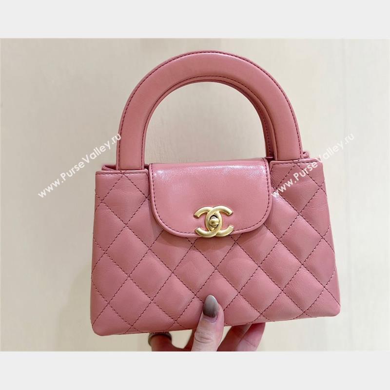 Chanel Shiny Aged Calfskin Mini Shopping Bag AS4416 Coral Pink 2023 (ORIGINAL QUALITY) (shunyang-23101012)