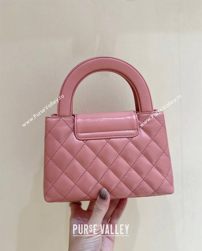 Chanel Shiny Aged Calfskin Mini Shopping Bag AS4416 Coral Pink 2023 (ORIGINAL QUALITY) (shunyang-23101012)