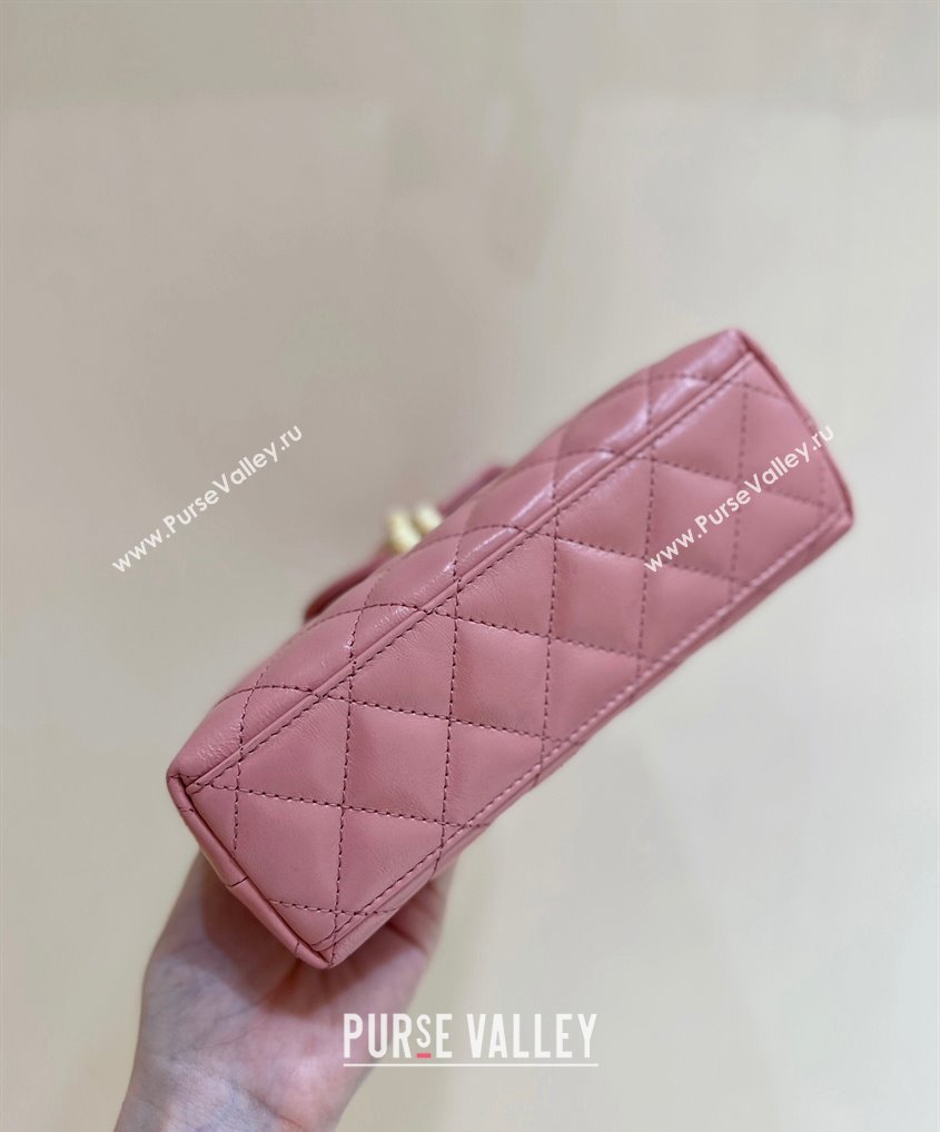 Chanel Shiny Aged Calfskin Mini Shopping Bag AS4416 Coral Pink 2023 (ORIGINAL QUALITY) (shunyang-23101012)