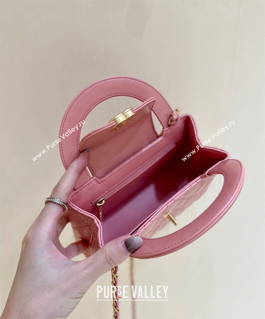 Chanel Shiny Aged Calfskin Mini Shopping Bag AS4416 Coral Pink 2023 (ORIGINAL QUALITY) (shunyang-23101012)