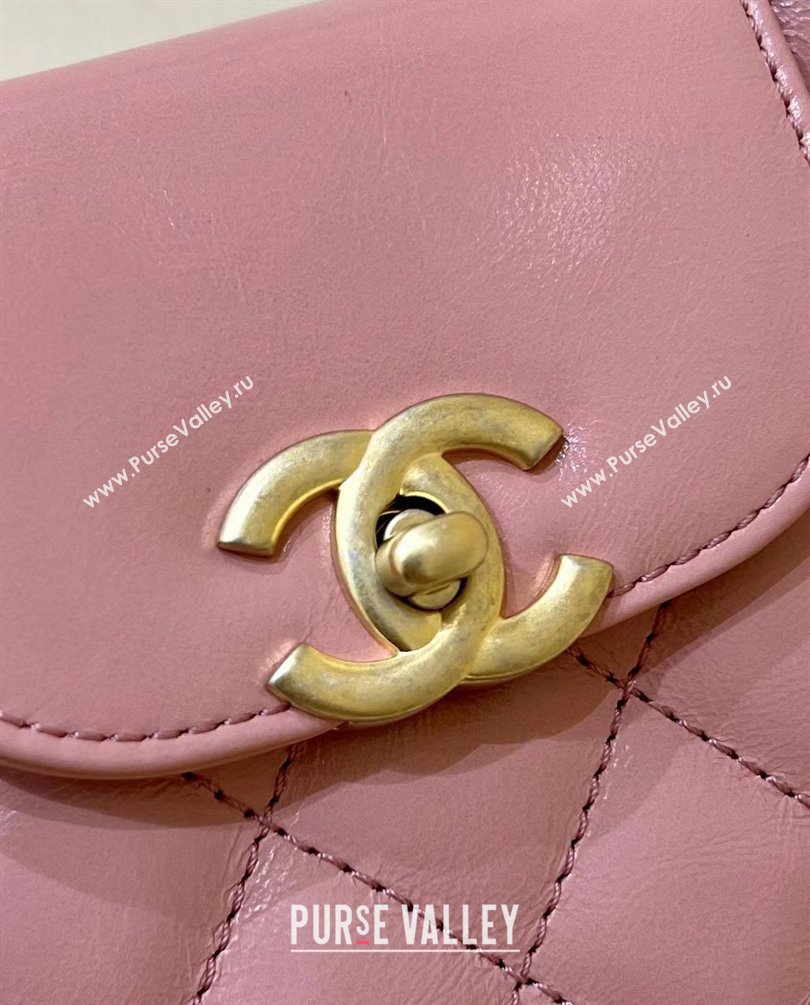 Chanel Shiny Aged Calfskin Mini Shopping Bag AS4416 Coral Pink 2023 (ORIGINAL QUALITY) (shunyang-23101012)