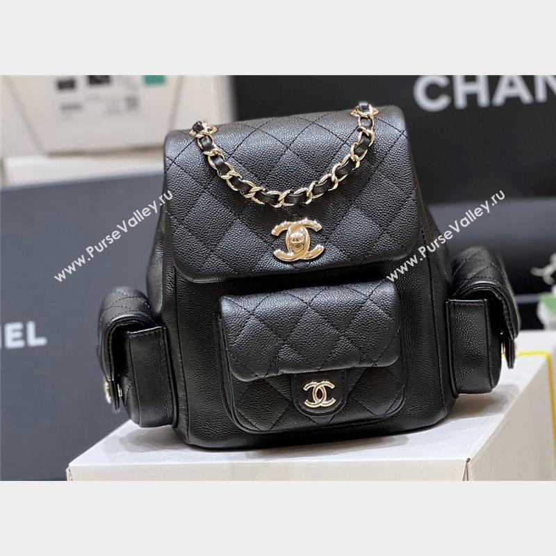 Chanel Grained Shiny Calfskin Small Backpack Bag AS4399 Black 2023 (ORIGINAL QUALITY) (shunyang-23101007)