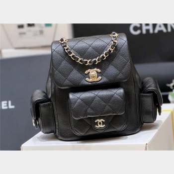 Chanel Grained Shiny Calfskin Small Backpack Bag AS4399 Black 2023 (ORIGINAL QUALITY) (shunyang-23101007)