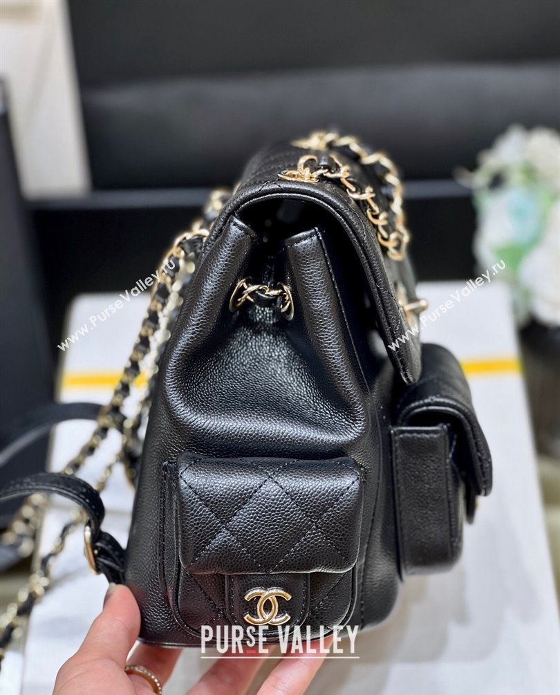 Chanel Grained Shiny Calfskin Small Backpack Bag AS4399 Black 2023 (ORIGINAL QUALITY) (shunyang-23101007)