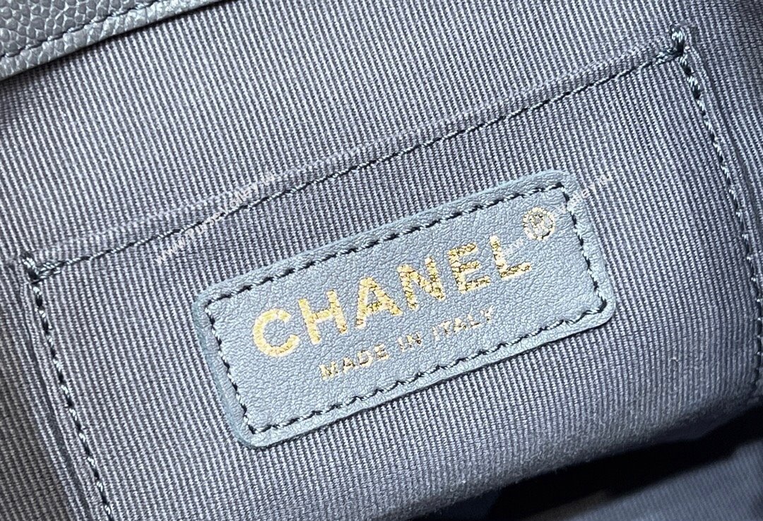 Chanel Grained Shiny Calfskin Small Backpack Bag AS4399 Gray 2023 (ORIGINAL QUALITY) (shunyang-23101008)