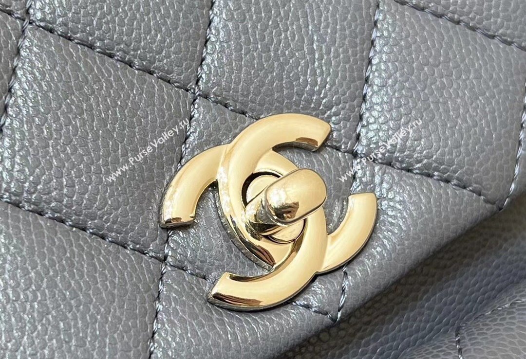 Chanel Grained Shiny Calfskin Small Backpack Bag AS4399 Gray 2023 (ORIGINAL QUALITY) (shunyang-23101008)