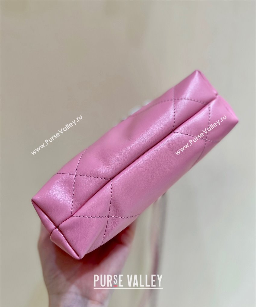 Chanel Shiny Calfskin CHANEL 22 Mini Handbag AS3980 Pink/Silver 2023 (ORIGINAL QUALITY) (shunyang-23101003)
