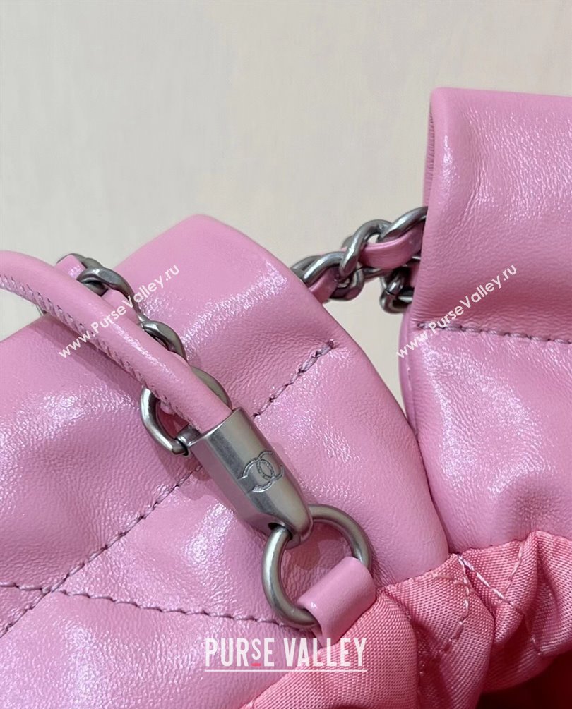 Chanel Shiny Calfskin CHANEL 22 Mini Handbag AS3980 Pink/Silver 2023 (ORIGINAL QUALITY) (shunyang-23101003)