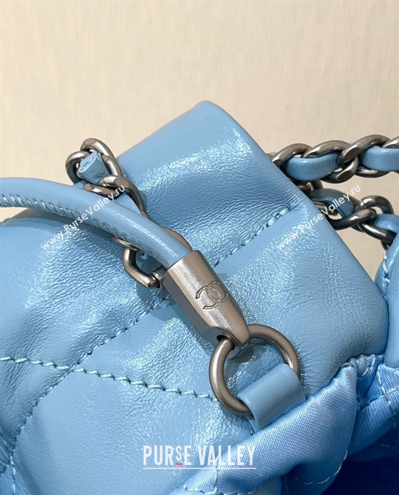 Chanel Shiny Calfskin CHANEL 22 Mini Handbag AS3980 Blue/Silver 2023 (ORIGINAL QUALITY) (shunyang-23101004)