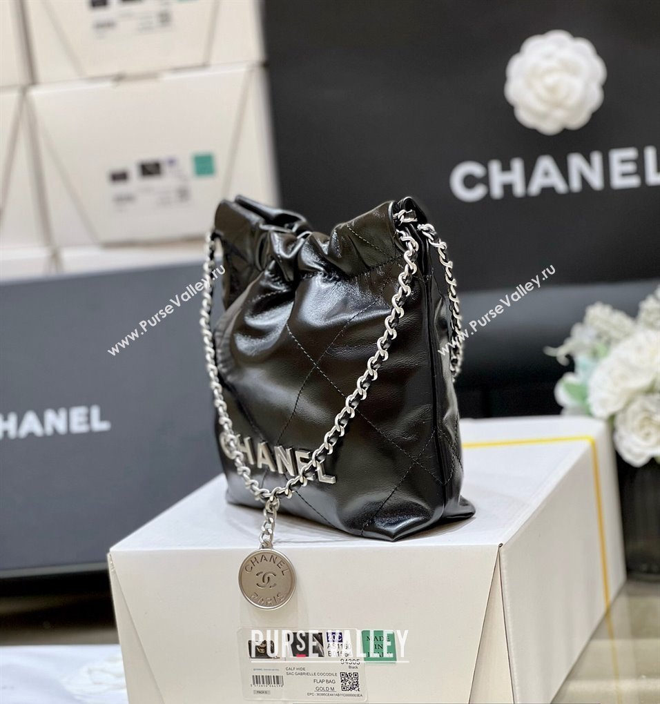Chanel Shiny Calfskin CHANEL 22 Mini Handbag AS3980 Black/Silver 2023 (ORIGINAL QUALITY) (shunyang-23101002)