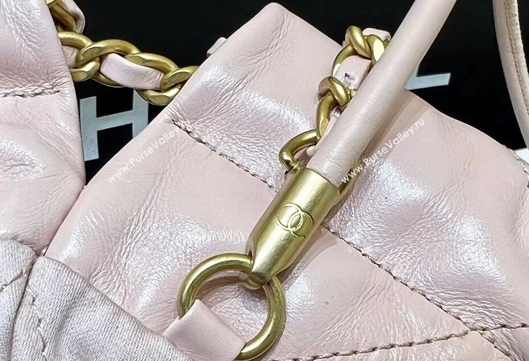 Chanel Shiny Calfskin CHANEL 22 Mini Handbag AS3980 Light Pink/Gold 2023 (ORIGINAL QUALITY) (shunyang-23101001)