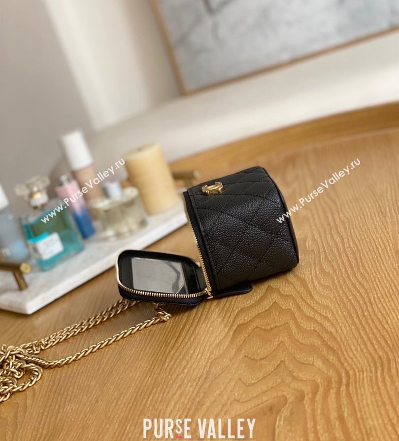 Chanel Mini Sweet Heart Vanity Case Bag 81246 in Grained Calfskin Black (yingfeng-23101105)