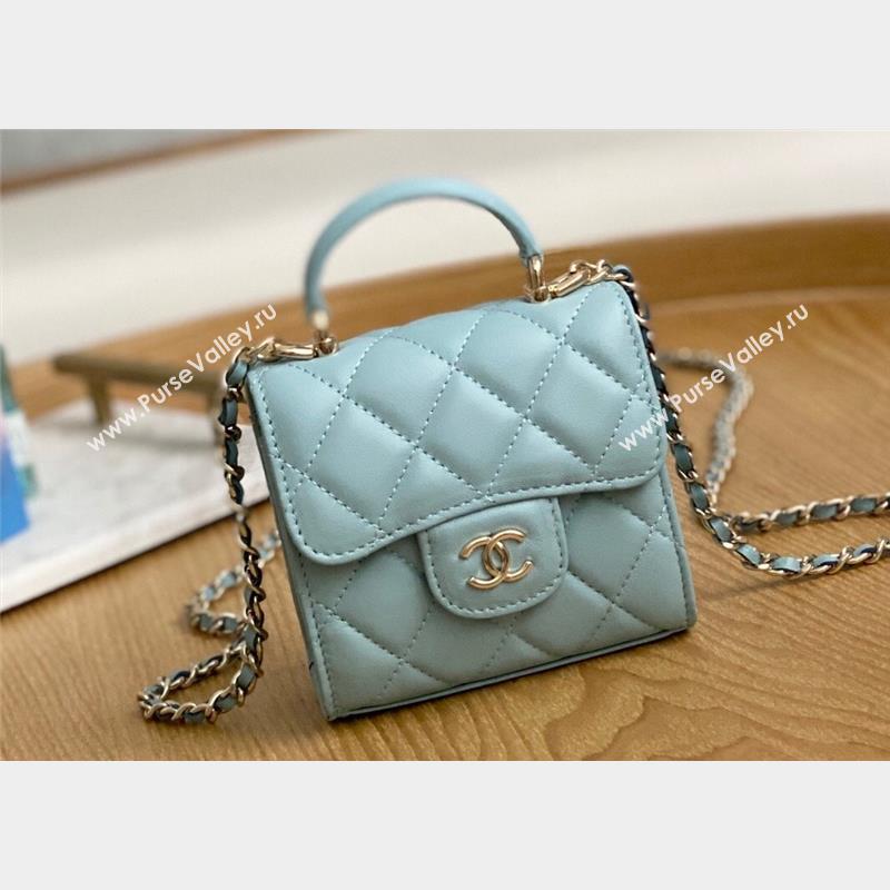 Chanel Mini Clutch with Chain Bag AP2682 81191 Light Blue (yingfeng-23101203)