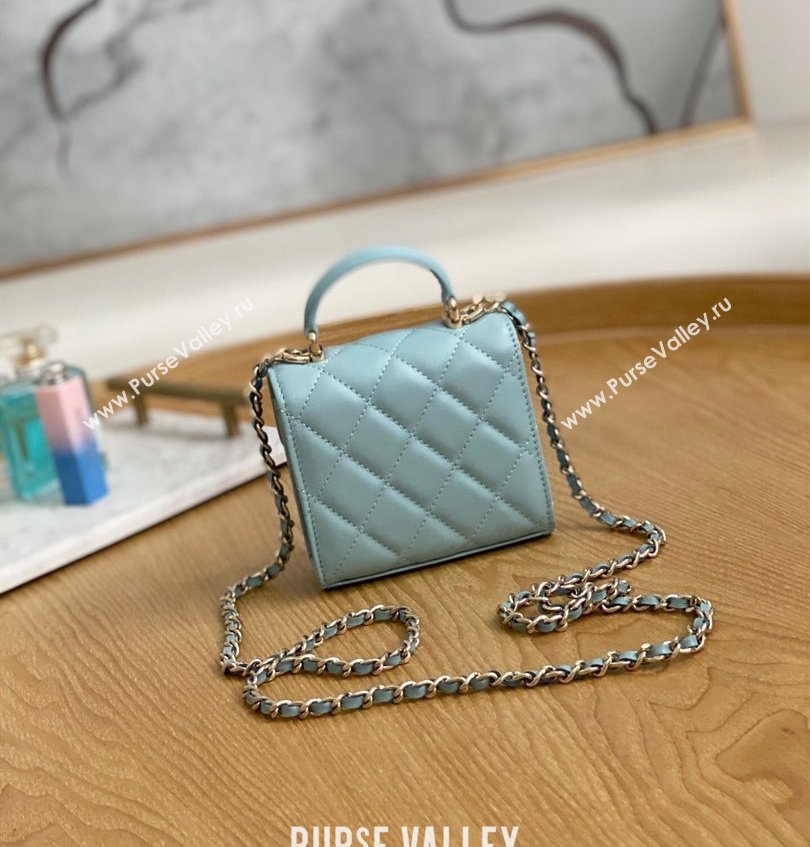 Chanel Mini Clutch with Chain Bag AP2682 81191 Light Blue (yingfeng-23101203)