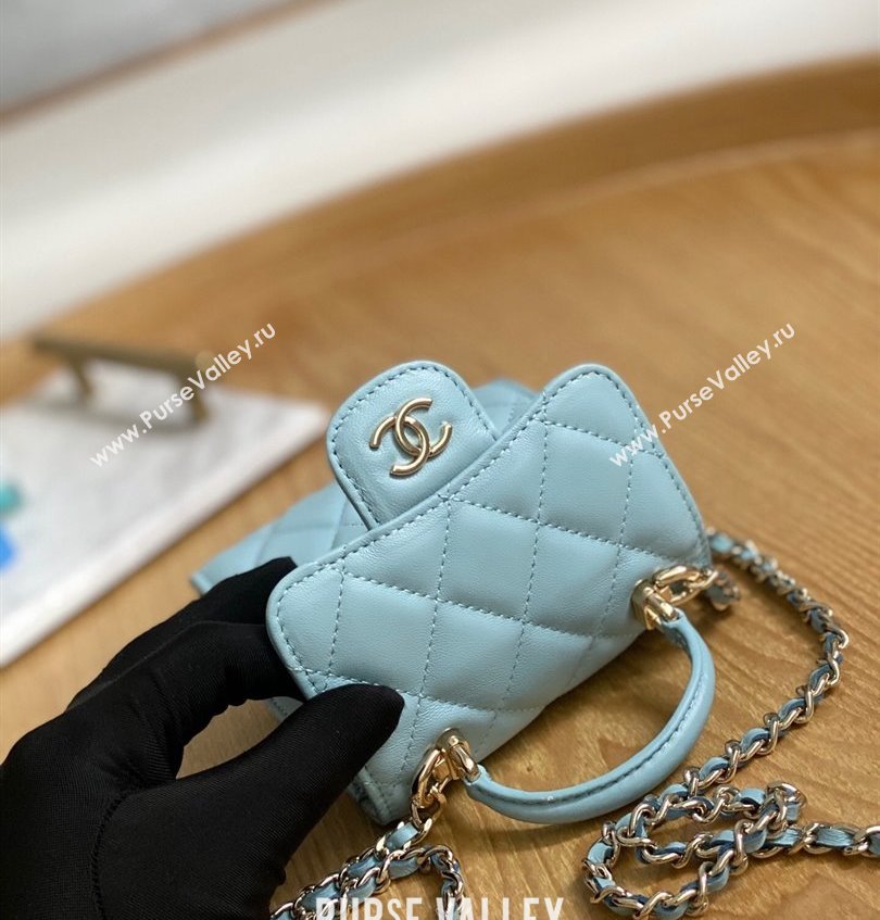 Chanel Mini Clutch with Chain Bag AP2682 81191 Light Blue (yingfeng-23101203)